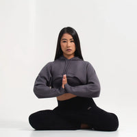 Relax Realm Top & Hoodie Gray