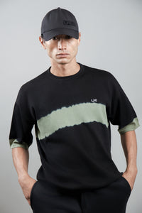 URBVN Diesel T Shirt in Black - relaxed fit, styled with black joggers